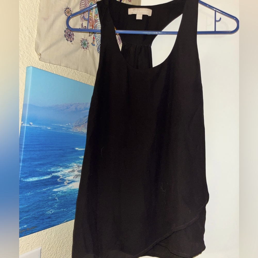 Sheer black cross back tank